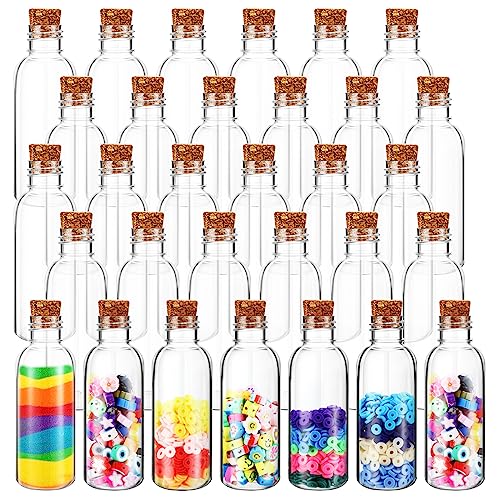 Bokon 30 Pcs 2 oz Sand Art Bottles with Cork Stoppers
