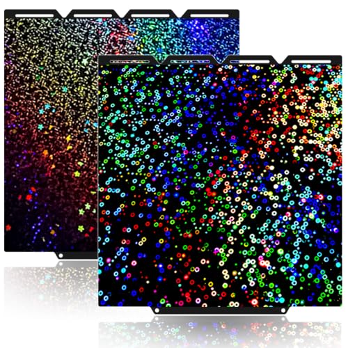 for Snapmaker U1 Build Plate（Circle + Galaxy）270x270mm Double-Sided Texture PEI Heated Bed Platform, Flexible and Detachable Heatingbed Made of Spring Steel for Snapmaker U1 Parts - color: Circle+Galaxy