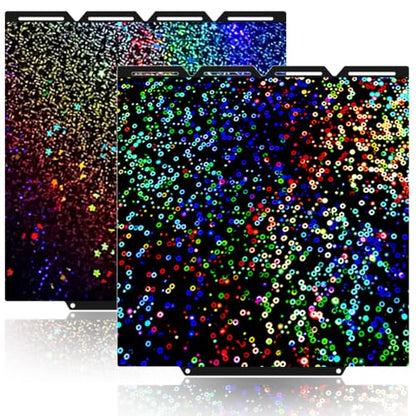 for Snapmaker U1 Build Plate（Circle + Galaxy）270x270mm Double-Sided Texture PEI Heated Bed Platform, Flexible and Detachable Heatingbed Made of Spring Steel for Snapmaker U1 Parts - color: Circle+Galaxy