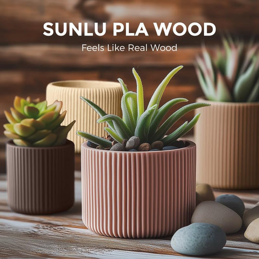 SUNLU Real Wood Fiber PLA Filament 1.75mm, 1KG (2.2LBS), Cherry Wood - color: A-woodpla-1kg-cherrywood