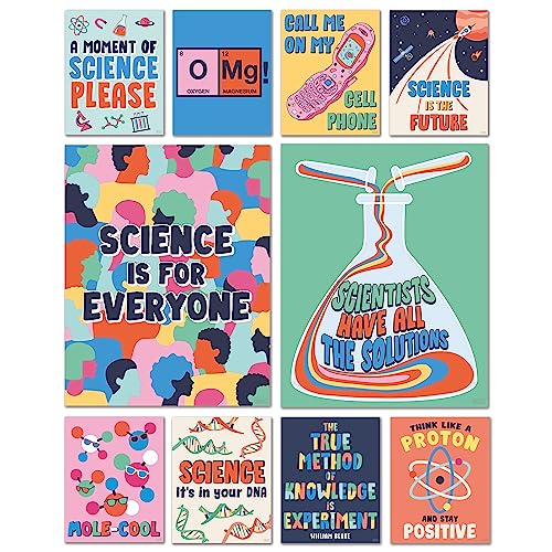 S&O Large Science Posters for Classroom Elementary School, Educational Setup for study area, Science themed billboards for High Schools Decor, Scientific Inspirational banners for Teaching Area- 10PC