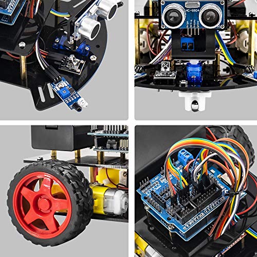 Hosyond Smart Robot Car Kit,2WD Remote Control Car Compatible with Arduino IDE with Tutorail