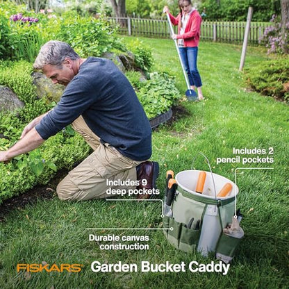 Fiskars 5 Gallon Garden Tool Bucket Caddy, Bucket & Tools Not Included - size: 1 Count (Pack of 1)