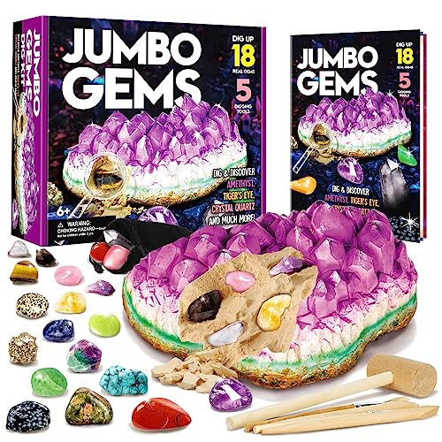 Piano Potato Jumbo Gemstone Dig Kit, 18 Real Crystals & Gems, STEM Toy 6+ - style: Gemstone Dig Kit