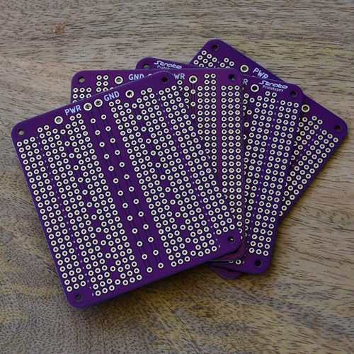 Prototyping Board, PCB Prototype Double Sided Breadboard, 2.54mm Pitch Soldering Breadboard with Multiple SMD Landing Patterns | 4 Units