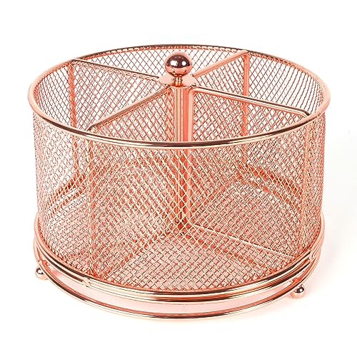 360° Rotating Multifunctional Pen Holder, Cosmetic Organizer - color: Rose Gold