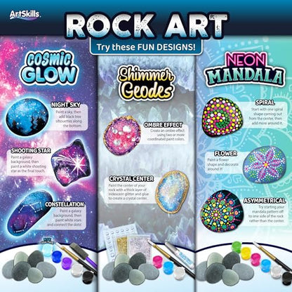 ArtSkills Rock Painting Kit 18 Rocks - Rock Art for Kids