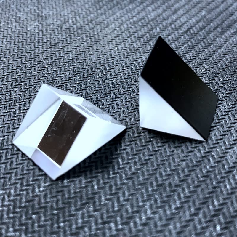 Right Angled Triangular Prism, N-BK7 (K9) Optical Components Glass for Precision Instruments Excellent, Physics, Light Refraction & Wavelength Experiments - size: 10MM