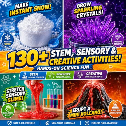 Science Experiment Kit for Kids 6-12, STEM Chemistry Set with Volcano