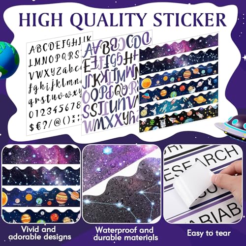 Dispowreath 96 Pcs Science Fair Board Supplies,Planet Space Style - style: Planet Space Style