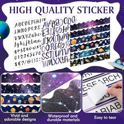 Dispowreath 96 Pcs Science Fair Board Supplies,Planet Space Style - style: Planet Space Style
