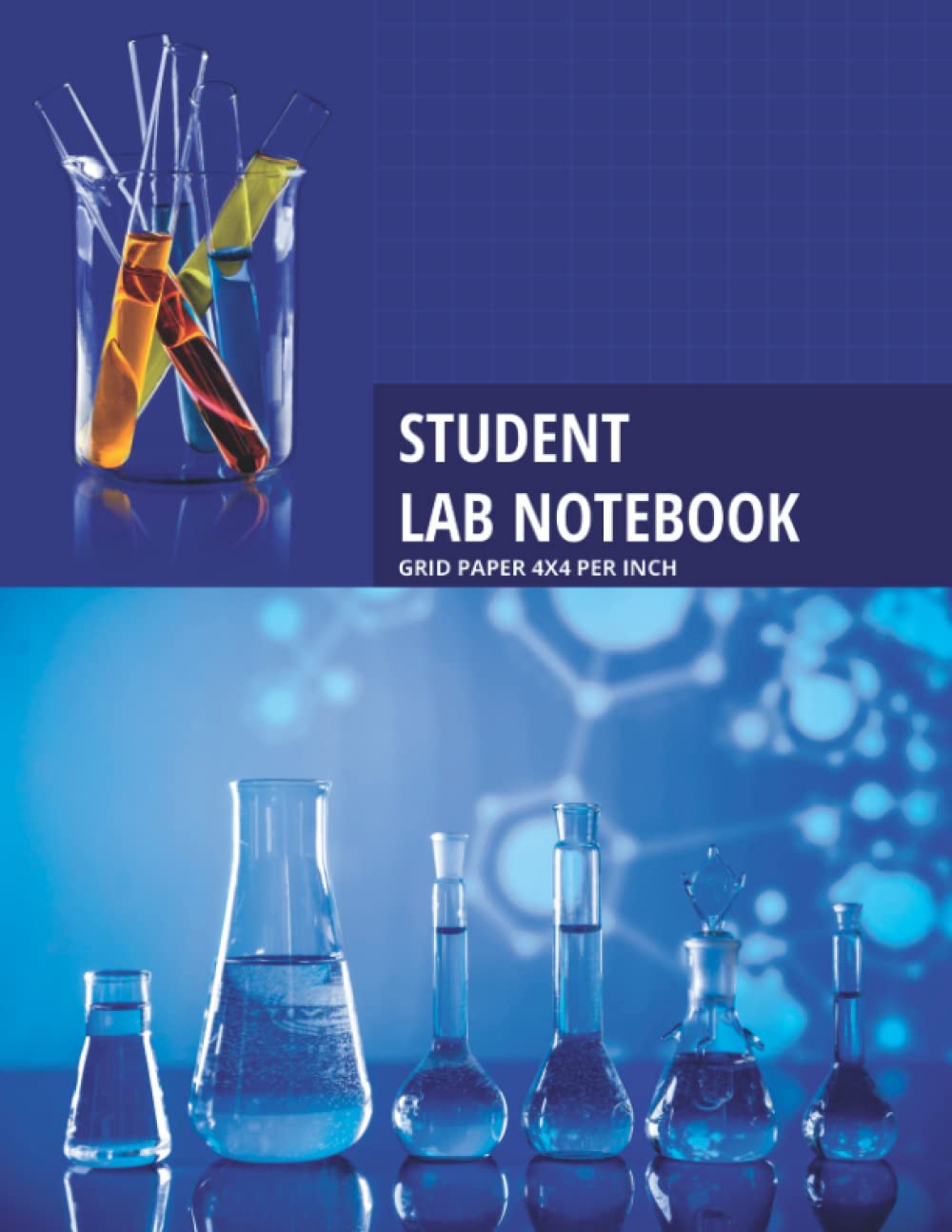 Laboratory Notebook: Student Lab Notebook for Math, Chemistry, Biology and Science, 100 Numbered Pages 8.5 x 11, $ Squares Per Inch