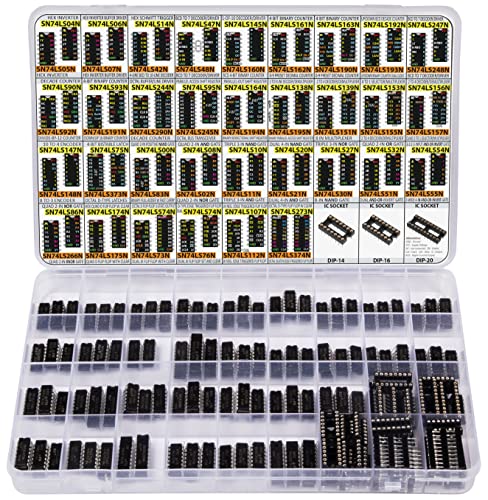 Big 74LS IC TTL 74 Logic IC Series Assortment 66 Types, 132 pcs, 74LS00, 74LS08, 74LS32,74LS76, 74LS04, 74LS14, 74LS47, 74LS90, 74LS244, 74LS245, 74LS164, 74LS138, 74LS157