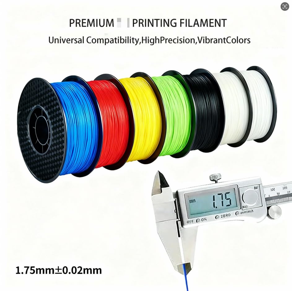 PLA Filament Printer Filament Modeling Material 1.75mm 200g, High Speed Printing Filament, Enhanced Toughness, No Clogging No Warping, Dimensional Accuracy ±0.02mm Marble White A2 - color: Marble White