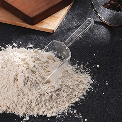 HESTYA 8 Pcs 8 Pcs Clear Plastic Scoop for Food Popcorn Candy, 6.7 Inch