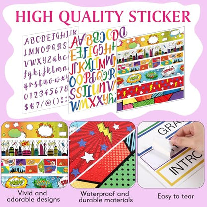 Dispowreath 96 Pcs Science Fair Board Supplies,Hero Style - style: Hero Style