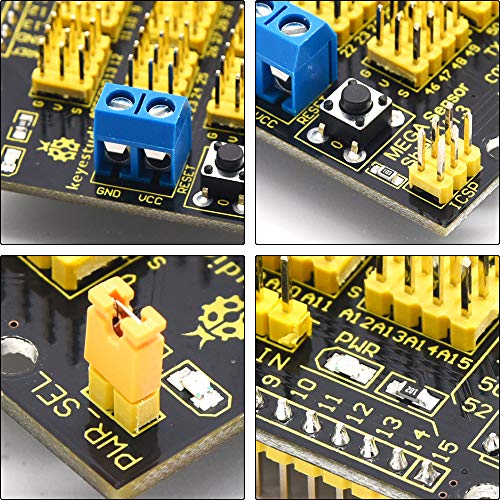 KEYESTUDIO 37 in 1 Box Sensors Kit + MEGA Sensor Shield for Arduino