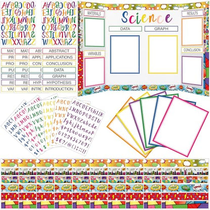Dispowreath 96 Pcs Science Fair Board Supplies,Hero Style - style: Hero Style