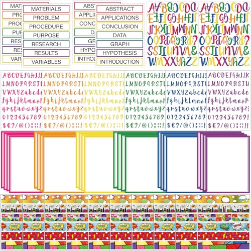 Dispowreath 96 Pcs Science Fair Board Supplies,Hero Style - style: Hero Style