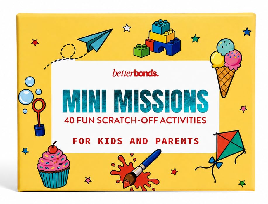 Mini Missions - 40 Scratch-Off Activities for Kids and Parents, Fun Family Game Night, Indoor Activities, Screen-Free Family Games, Birthday Present, Family Bonding Activities