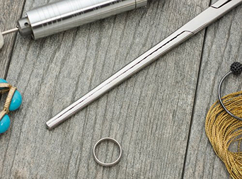 SE 16-Inch Stainless Steel Straight Forceps - Self-Locking, Serrated Tip for Precision Grip and Clamping - Perfect for Crafting, Fishing Tasks, Jewelry Making, and More! -615FS - size: 16", style: Straight