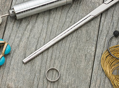 SE 16-Inch Stainless Steel Straight Forceps - Self-Locking, Serrated Tip for Precision Grip and Clamping - Perfect for Crafting, Fishing Tasks, Jewelry Making, and More! -615FS - size: 16", style: Straight