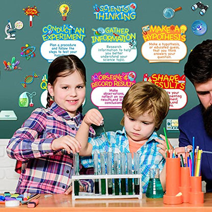Outus 25 Pcs Science Bulletin Board Posters Set, School Classroom Decor