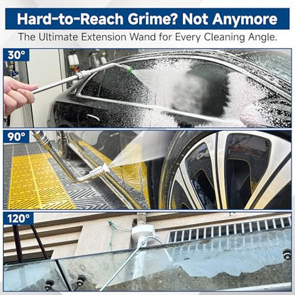 Pressure Washer Extension Wand-30°, 90°, 120° Gutter Cleaner Wand
