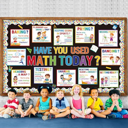 Pajean 85 Pcs Math Bulletin Boards Daily Math Classroom Decor, Daily - style: Daily