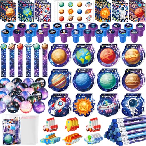 BenLouis 108Pcs Outer Space Stationery Set Party Favors for Kids