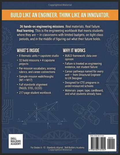 Build It, Break It, Better It: A Full-Year Hands-On Engineering Design Workbook for Teens — 36 STEM Missions with Career Pathways, Standards Alignment & Project-Based Learning for Grades 6-12