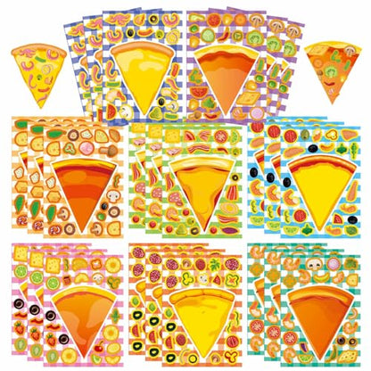 Make a Pizza Stickers for Kids, Make Your Own Stickers,Fast Food Sticker - style: Pizza