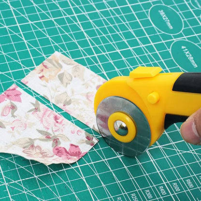 45mm Rotary Cutter for Fabric, w/ 10 Replacement Rotary Blades - color: color02