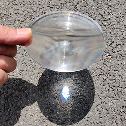 Six Seasons Φ100mm(3.94") Fresnel Lens, 210mm(8.27") Focal Length PMMA, Shatterproof Magnifier for LED Lighting & Optical Education - size: Focal Length 210mm