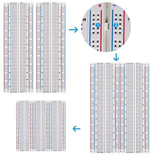3 Set of Solderless Prototype Breadboard 830 tie Points Breadboard - size: 3x830