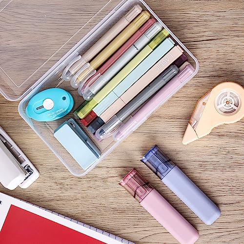 Small Storage Containers 28 Pack Mixed Sizes Plastic Craft Boxes Clear