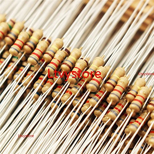 1500pcs 75 Values 1 ohm - 10M ohm 1/4W Carbon Film Resistors Assortment Kit Assorted Set