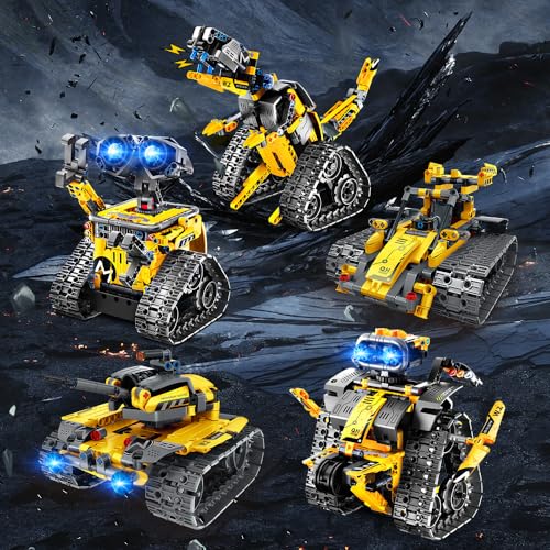 INSOON Robot Toys for Kids Building Set 5-in-1 App & Remote Control