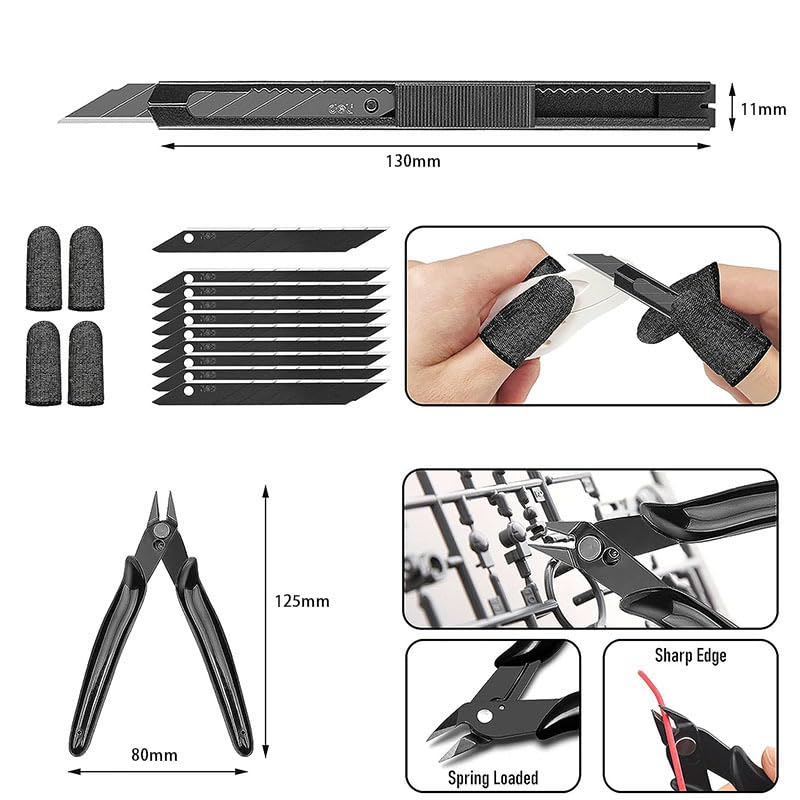 3D Printer Cleaning Tool Kit 3D Nozzle Cleaning Kit for Bambu Tools 3D Tool Kit Deburring Tool Needle to Clean Nozzle Scraper Wire Cutter, Drill, Scraper for Remove, Finishing, Craving, Drilling