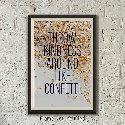 12x18 Homeroom Educational Poster | Inspirational and Motivational Poster | Stylish Classroom Wall Decor | Clever Messages to Motivate Elementary, Middle, and High School Students | Heavy Duty Class - color: Confetti