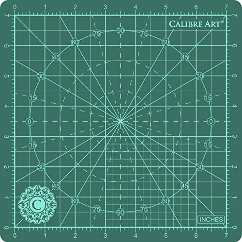 Calibre Art Rotating Self Healing Cutting Mat 8x8 (7" Grid), for Quilting