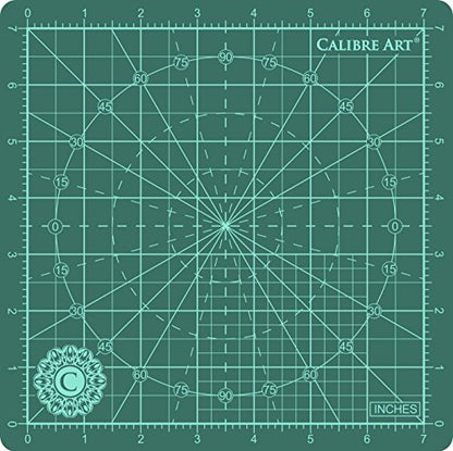 Calibre Art Rotating Self Healing Cutting Mat 8x8 (7" Grid), for Quilting