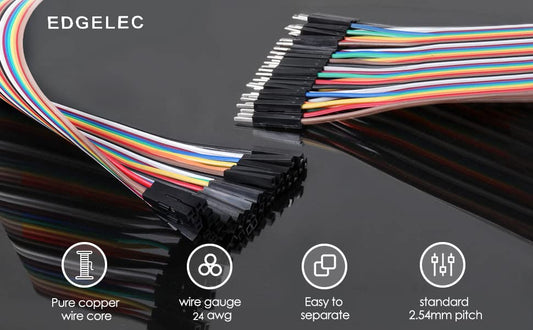 120pcs 10cm Breadboard Jumper Wires Male to Male Multicolored Dupont Wire 3.9 inch 1pin-1pin 2.54mm Connector for DIY Arduino Raspberry PI 10 15 20 30 40 50 100cm Optional Ribbon Cables - color: 120pcs Male to Male, size: 3.9 inch (10cm)