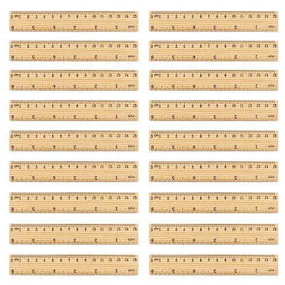 288 Packs Wooden Rulers, 6 Inch Double Sided Wood School Ruler for Home, Student, Office Use, 2 Scale,by, GNIEMCKIN. - size: 288 Packs 6 Inch