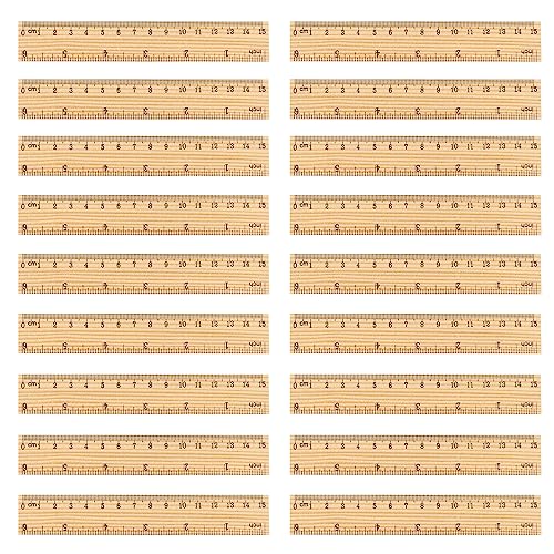 288 Packs Wooden Rulers, 6 Inch Double Sided Wood School Ruler for Home, Student, Office Use, 2 Scale,by, GNIEMCKIN. - size: 288 Packs 6 Inch