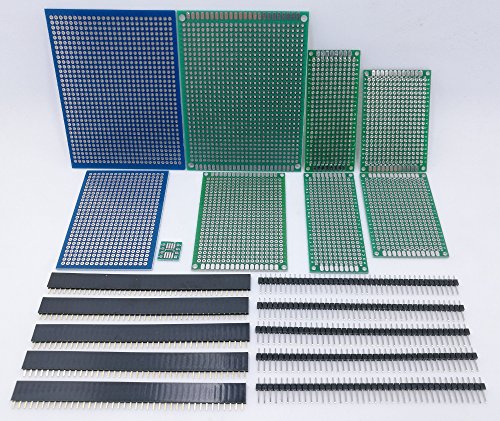 Components Assortment Kit, Grab Bag, IC, Opamp,Resistors, Polyester Capacitors, LED, PCB, Diodes, Transistors, 2200 pcs