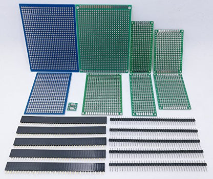 Components Assortment Kit, Grab Bag, IC, Opamp,Resistors, Polyester Capacitors, LED, PCB, Diodes, Transistors, 2200 pcs