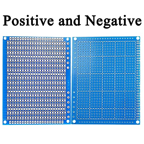 YUNGUI 6PCS Solderable Breadboard,824 Holes 70x90x1.6mm PCB Board for DIY Prototype Soldering and Electronic Project with Arduino Kits, Blue