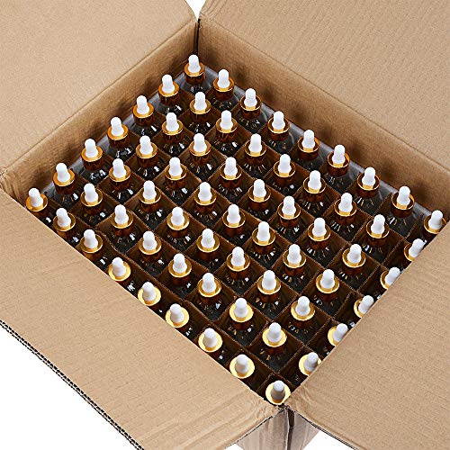 PrettyCare Glass Eye Dropper Bottles 2oz (60ml), 63 Pack Clear Empty Thick Bottles Bulk with Leakproof Golden Caps - With Labels & Funnels for for Storage, Travel,Essential Oils, DIY Serums, Tincture - color: 2oz Clear, style: 63 Pack