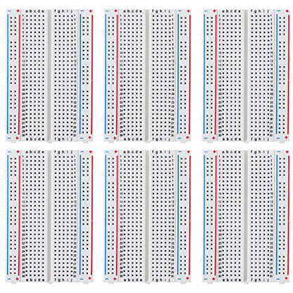 breadboard Set Prototype Board - 6 PCS 400 Pin Solderless Board Kit for Raspberry pi and Arduino Project